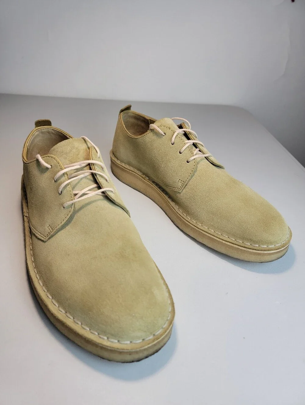 Clarks Originals Men's Coal London Maple Suede Leather Derby Shoes Size 10 M
